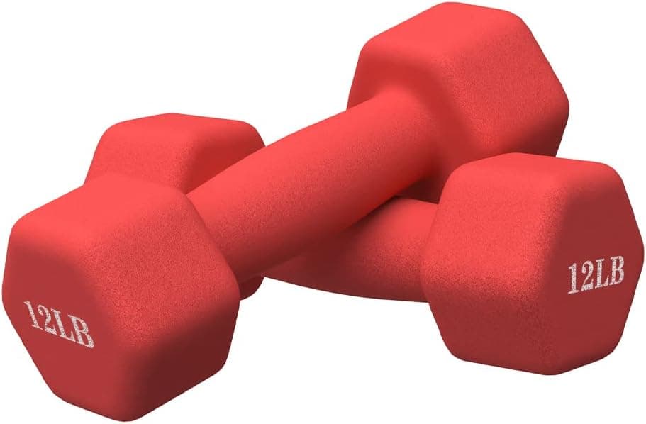 Jungaha Dumbbells Set of 2 Neoprene Coated Dumbbell Set Weight Set, Hex Shaped Heads Weights Dumbbells Set,Strength Training Equipment