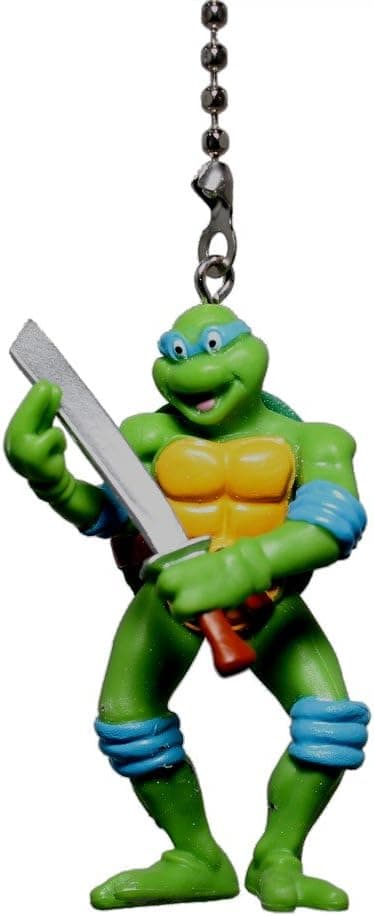 Teenage Turtles Figure Ceiling Fan Pull Light Chain (Leo- Blue mask)