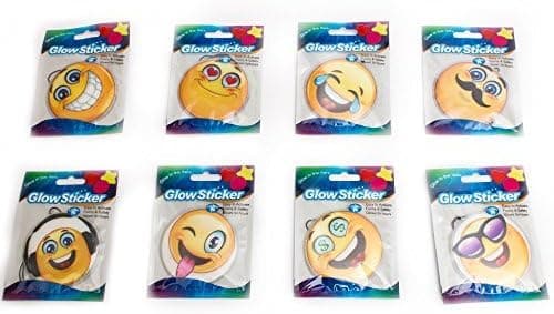 Fun Central AZ899 Glow Sticker Emoji - Assortment - 8 Pieces