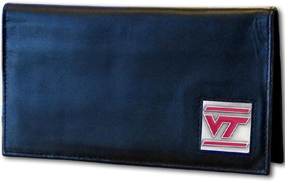 Virginia Tech Hokies Deluxe Leather Checkbook Cover
