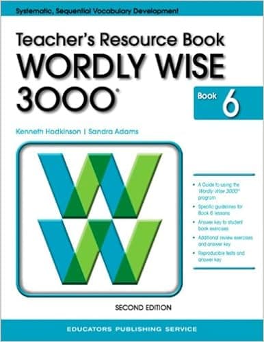 Wordly Wise 3000: Teacher's Resource Book, Book 6