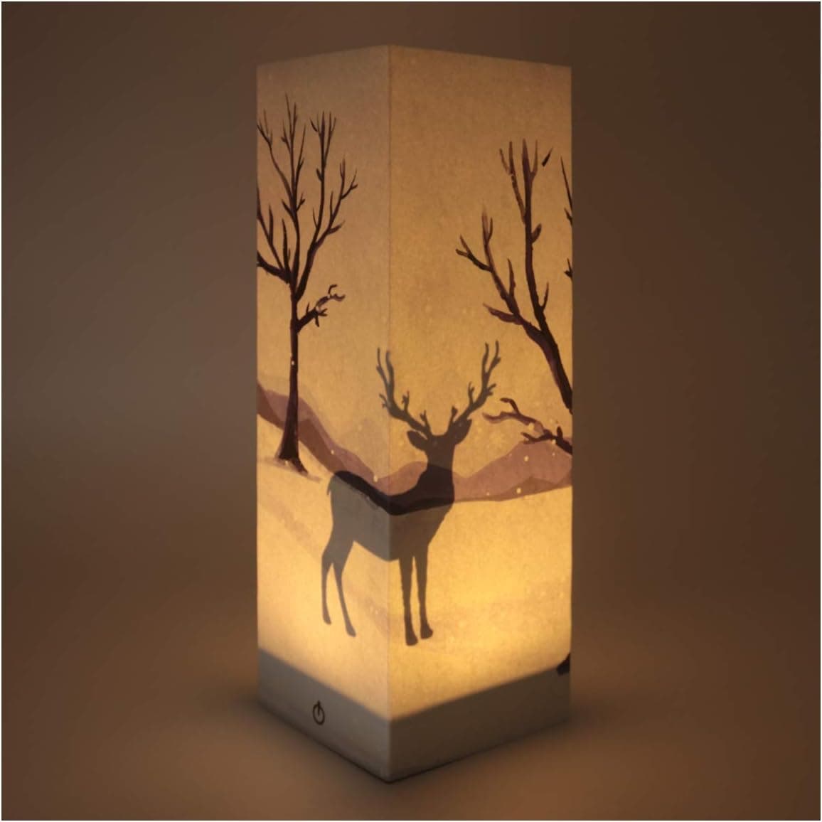MINGXUAN Deer Paper Lanterns Decorative Creative Novelty Paper Lanterns Collapsible Safety Material USB Low Power Energy Save Lamp Home Room Christmas Decor Kids Adult Friends Gift