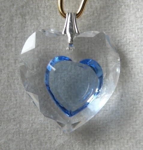 J'Leen Light Sapphire Enhanced 18mm Crystal Heart