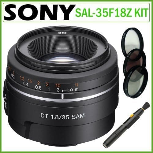 Sony SAL35F18 Alpha SAL35F18 A-mount Lens with Filter Set and Lens Cleaning Pen