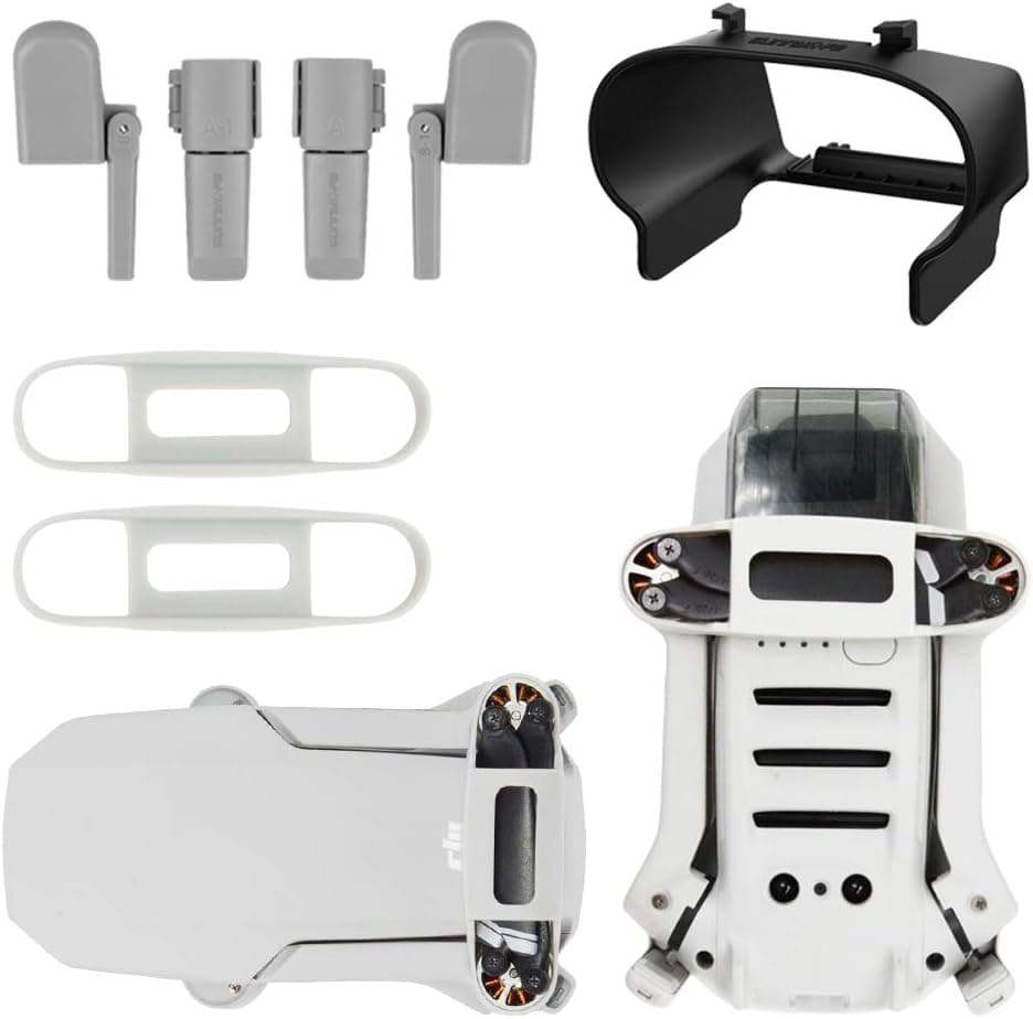 Mavic Mini Landing Gear Extensions + Lens Hood Cover + Propeller fixator, 3 in 1 kit for DJI Mavic Mini Accessories