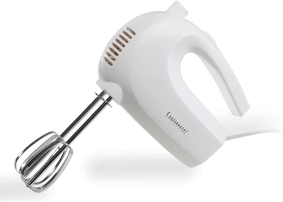 CONTINENTAL ELECTRIC CE22801 7-Speed Hand Mixer with Dough Hooks, 150-watt