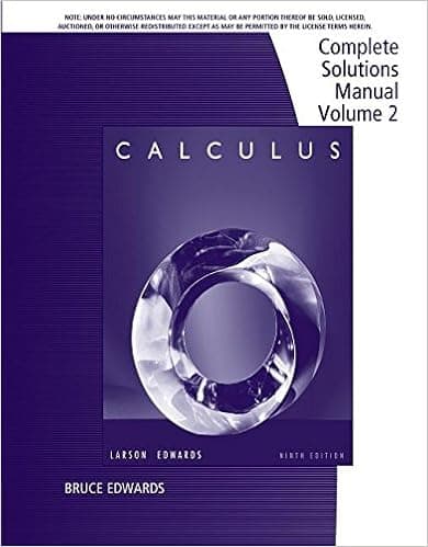 Complete Solutions Manual Volume 2 for Calculus