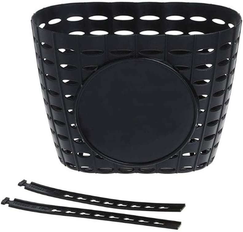 hebaotong Children Bicycle Basket, Bike Tricycle Scooter Storage Front Handlebar Carrier Basket for Kids Boy Girls Outdoor Cycling Riding, 22x12x14cm, Black