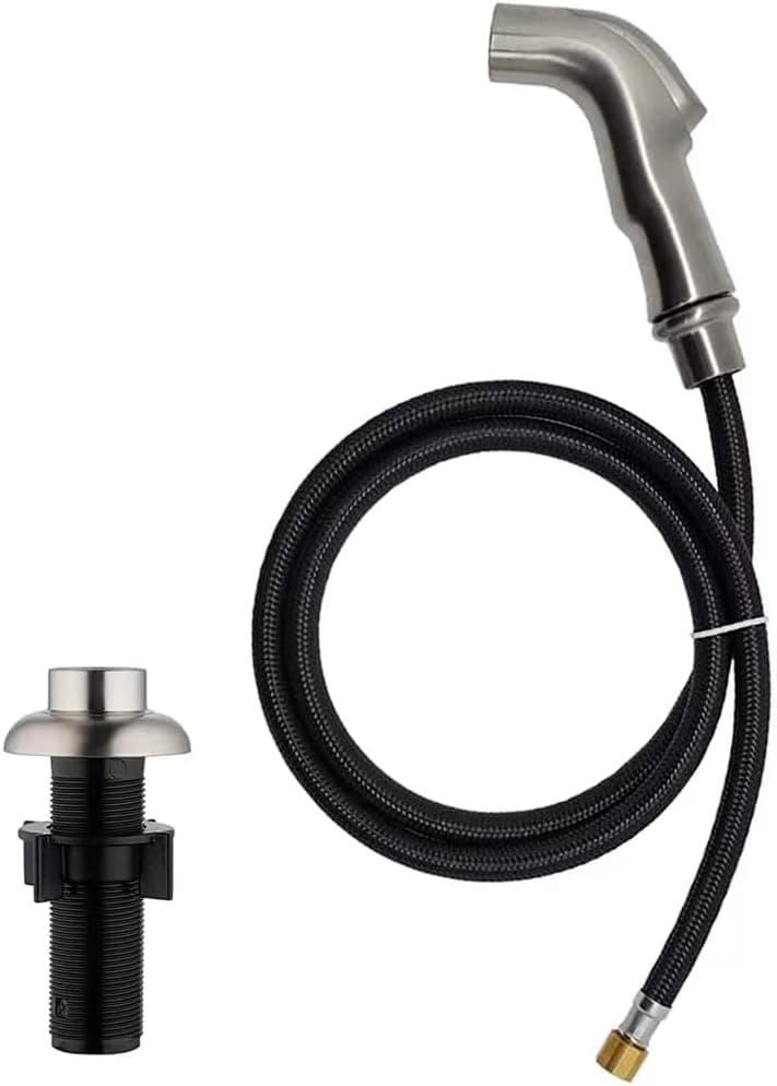 Kitchen Sink Sprayer Replacement,Side Sprayer for Kitchen Sink,Kitchen Sink Faucet Sprayer with Hose and Holder,Kitchen Sprayer Head Replacement, Brushed Nickel
