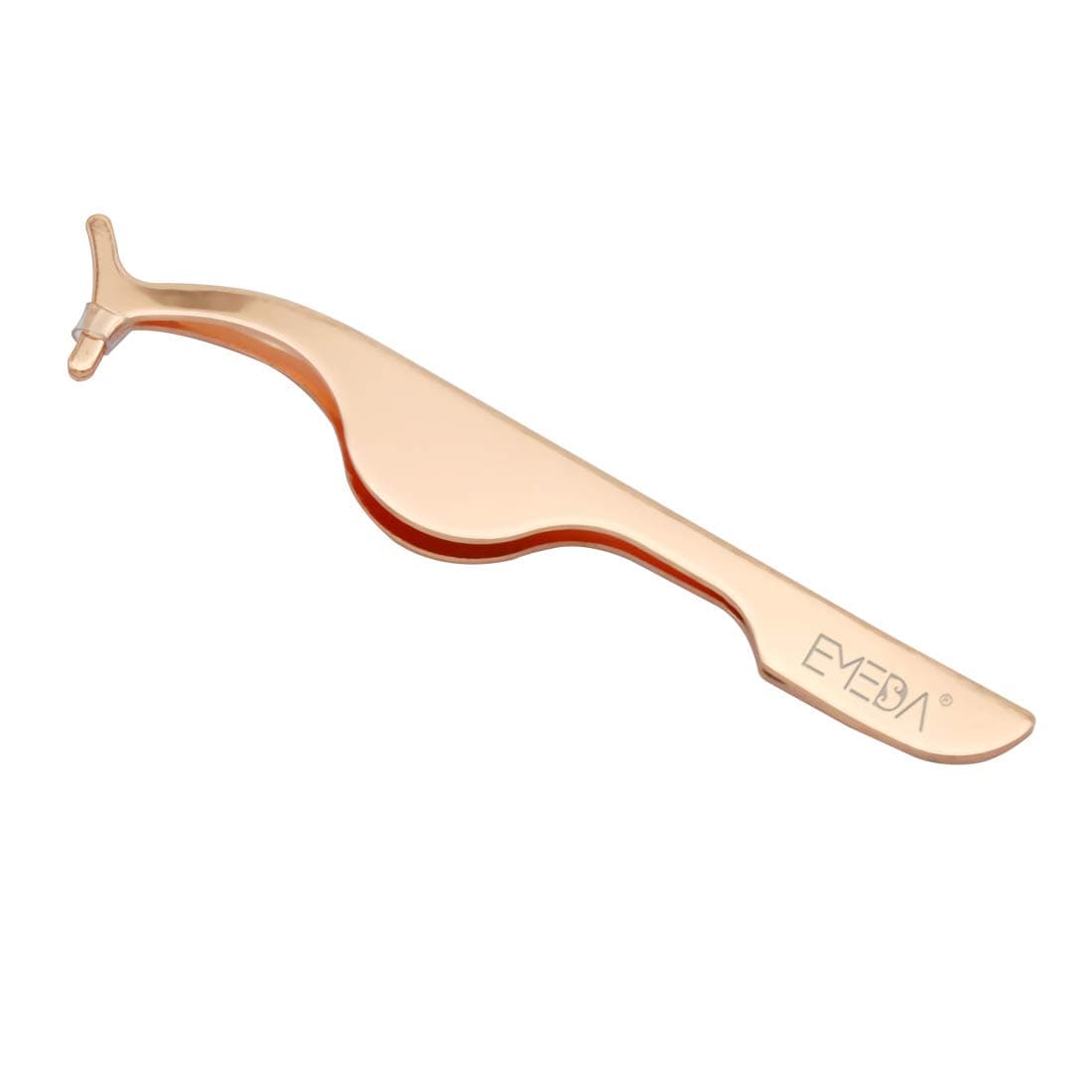 EMEDA False Eyelash Applicator Tool Tweezer Nipper for Strip Lashes Fake Lashes (Rose Golden)