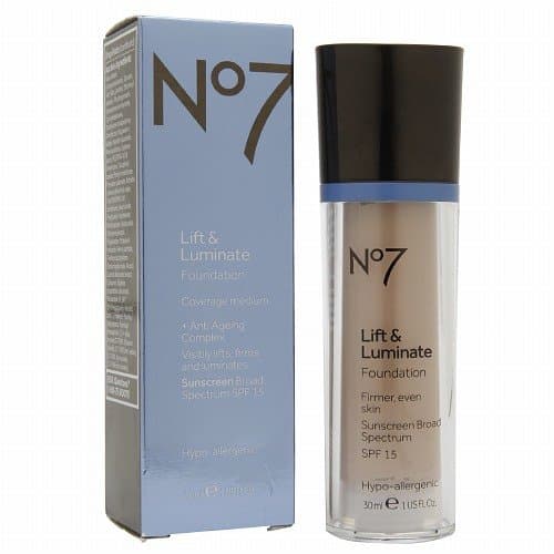Boots No7 Lift & Luminate Foundation, SPF 15, Cool Ivory 1 fl oz (Pack of 2)