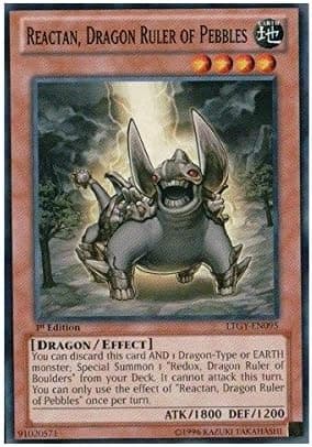 YU-GI-OH! - Reactan, Dragon Ruler of Pebbles (LTGY-EN095) - Lord of The Tachyon Galaxy - 1st Edition - Common