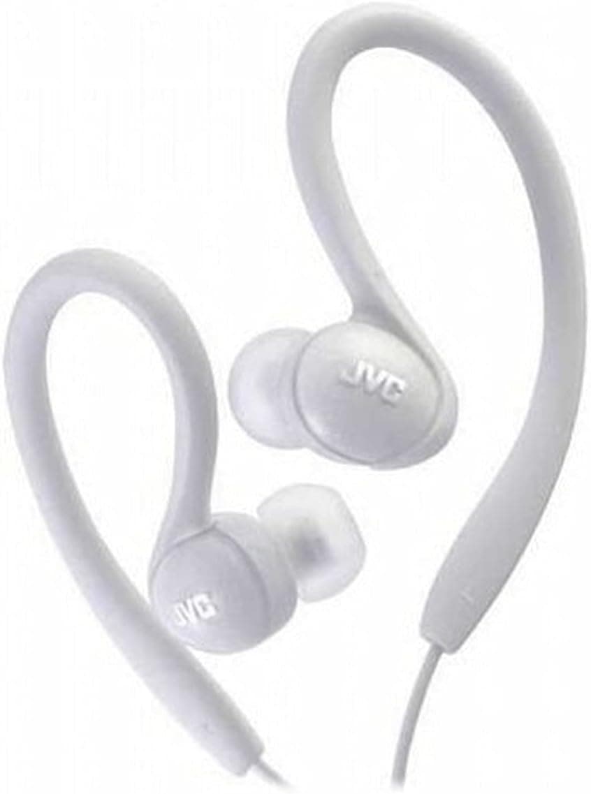JVC HAEBX85W Inner Ear Sports Clip Headphone (White)