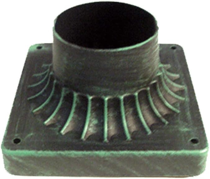 Oil Rubbed Finish Outdoor Post Pillar Light Lantern 3 Inch Base Square Pier Mount, Verde Green, APLIQ070