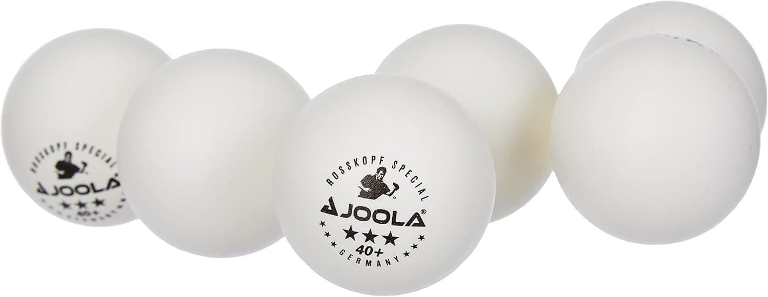 JOOLA Rossi 3-Star Table Tennis Balls – 6 pack - White