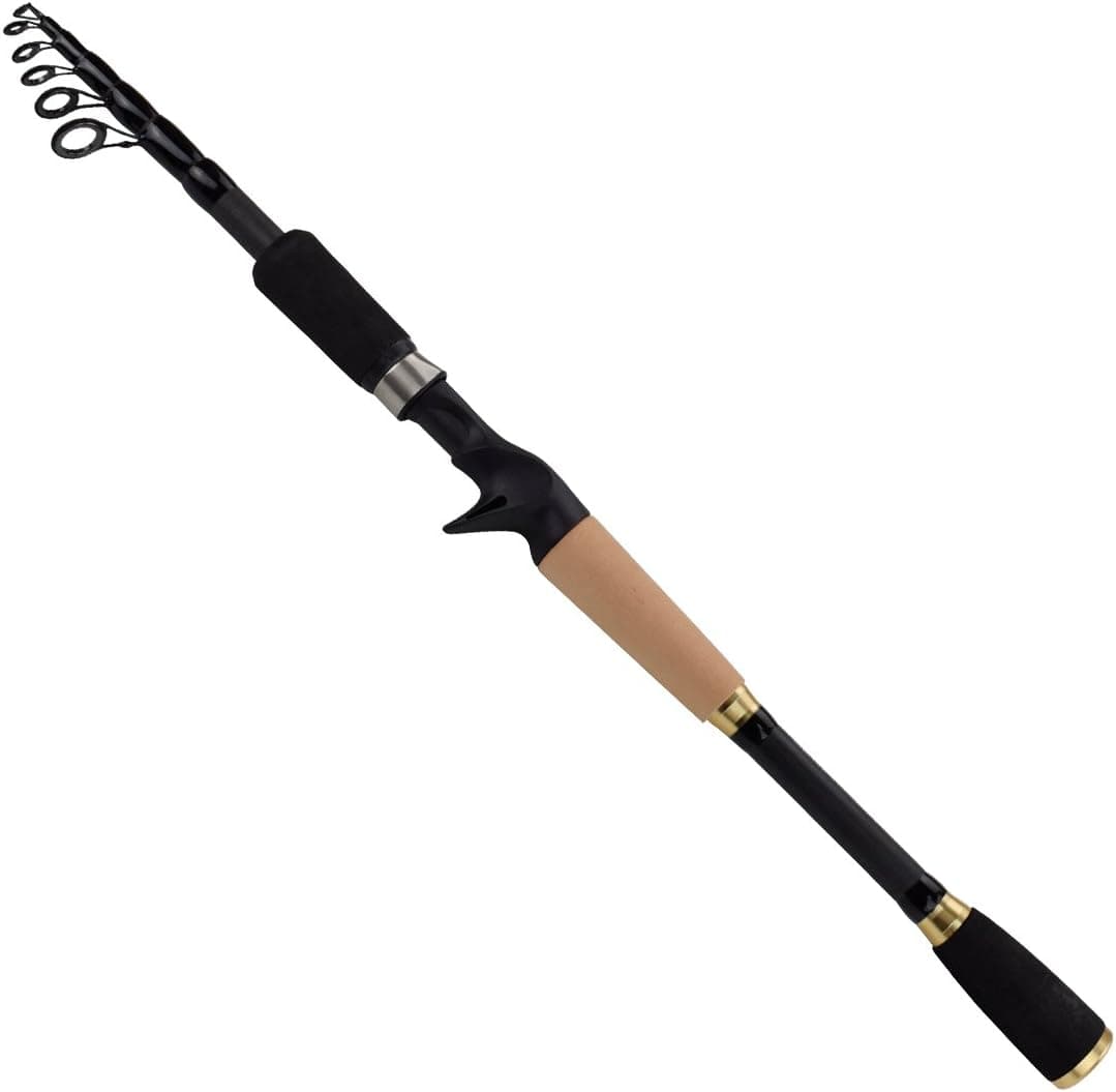 GLUREE Telescopic Fishing Rod Ultra-Light Portable Carbon Fiber Lure Fishing Pole Travel Surf Saltwater Super Hard Freshwater