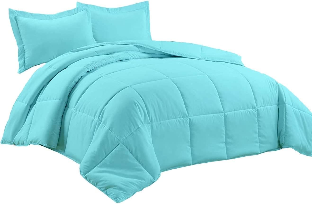 Saferay Green Twin Size 68" x 90" All-Season Luxurious Premium Lightweight Comforter for Year-Round 38OZ,700 Fill Power Duvet Insert with Corner Tabs, (Twin, Aqua)