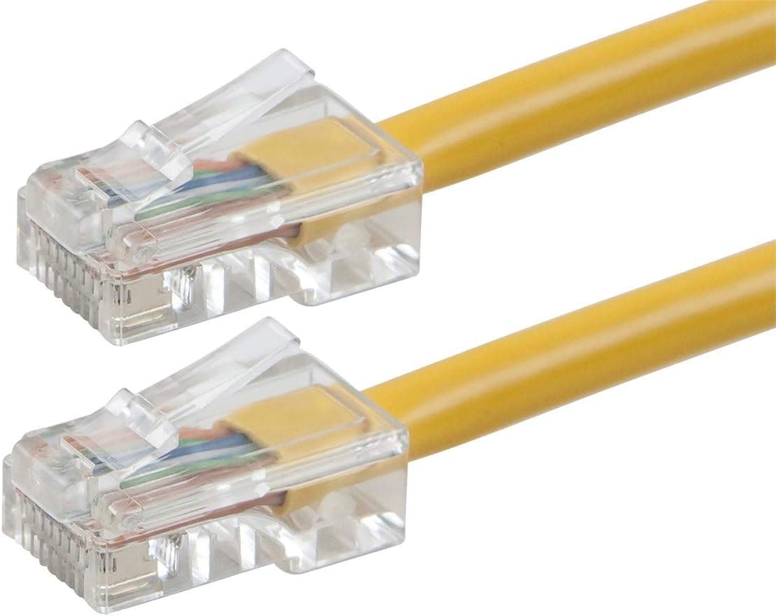 Buhbo 7 ft CAT 5E UTP Ethernet Network Non Booted Patch Cable, Yellow