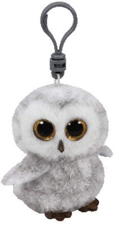 TY 35020 Owlette White OWL-Boo Key Clip, Multicolored