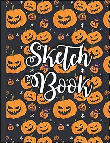 SketchBook: Cute Pumpkin Pattern Halloween Sketchbook for Kids, Boys, Girls & Teen. Perfect Gift idea for Student in Halloween, Christmas, Thanksgiving day.