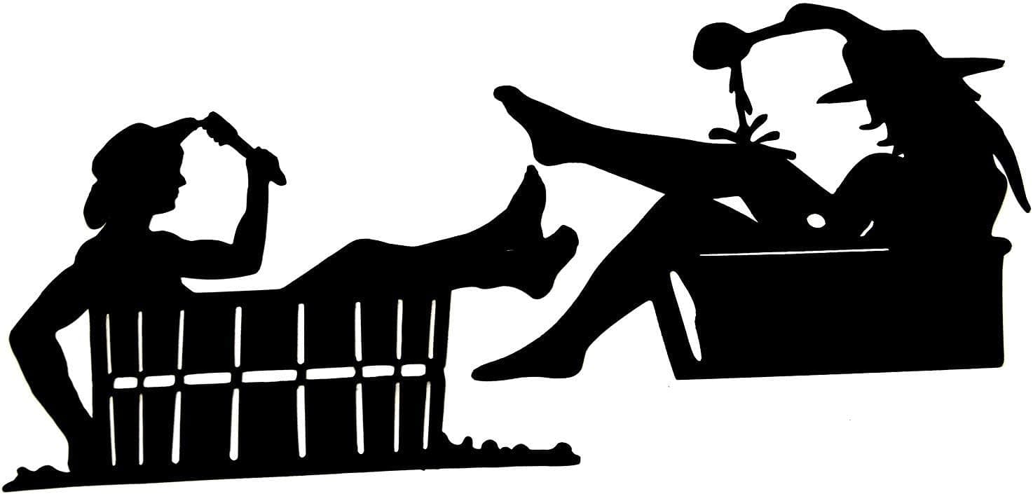 Plastic Cowgirl and Cowboy Bathroom Signs Wall Decor Western Art
