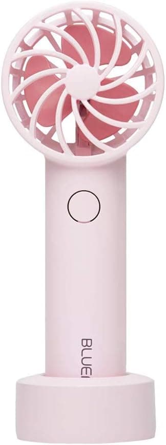 Lightweight Mini Head Portable Fan Pro - Bluefeel Minihead Fan Pro 24 Hours Korean Handheld Portable USB Rechargeable Turbo Strong Cooling Wind 3 Speeds Powerful Personal Fan for Travel Office Room Household Sport Super Light (Pink Old)