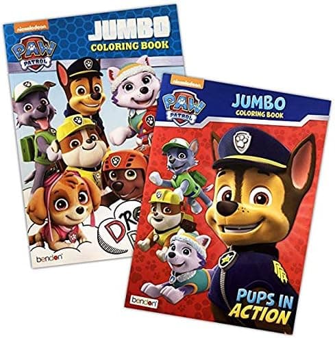 Bendon 6 Pack - Paw Patrol Jumbo Coloring Books and Activity Books features word games and drawing activities. Great for Party Favors