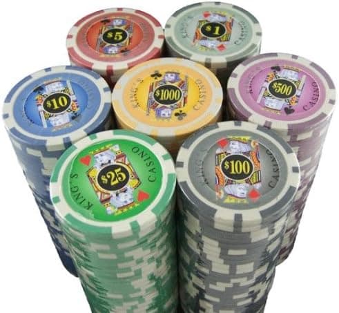 Bluff King 1500 Poker Chips: 11.5gram Clay Composite Poker Chips (Aluminum Case Not Included).