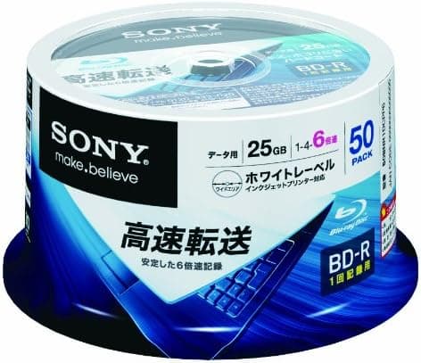 SONY Blu-ray Discs 50 Spindle - BD-R 25GB 6X (2011)
