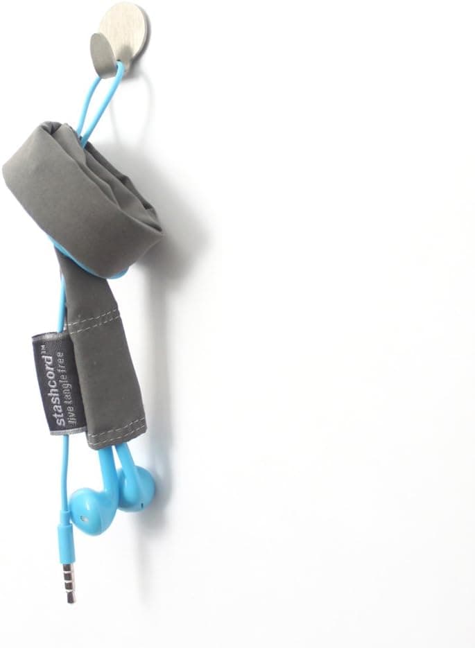 Stashcord: The Smart Fabric Sleeve That Prevents Tangled Earbuds - Original Series (Charcoal)