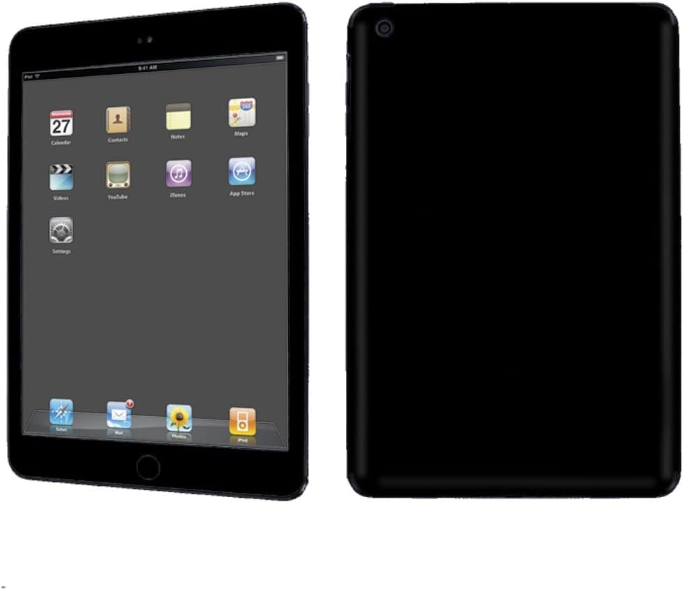 SkinGuardz Protective Vinyl Decal Sticker Skin for Apple iPad Mini - (Jet Black)