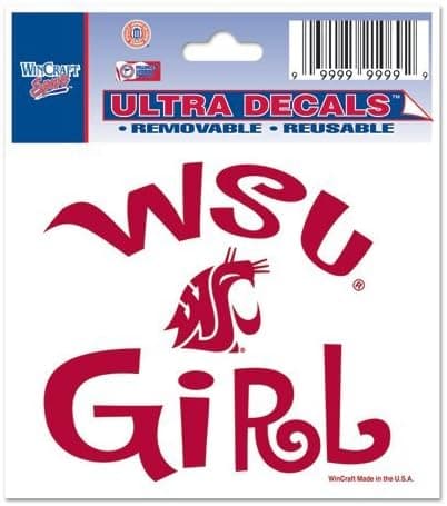 WinCraft NCAA Washington State University 75068091 Multi-Use Decal, 3" x 4"