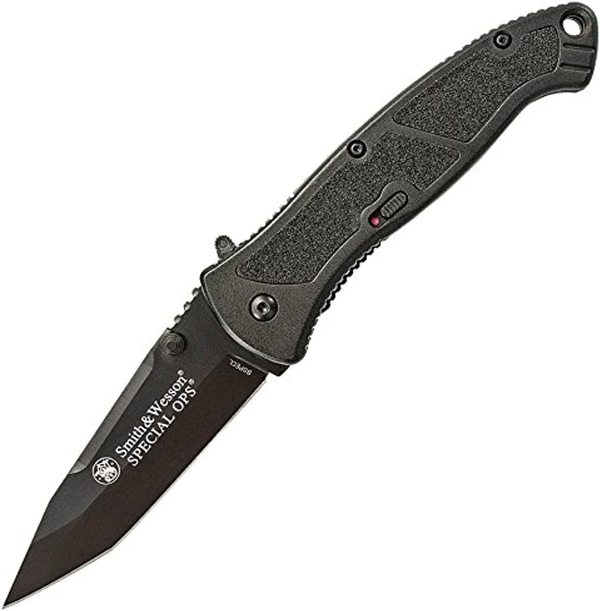 Large Special Ops T6061 Aircraft Aluminum Black Handle w/Black Finished Coated Tanto Blade