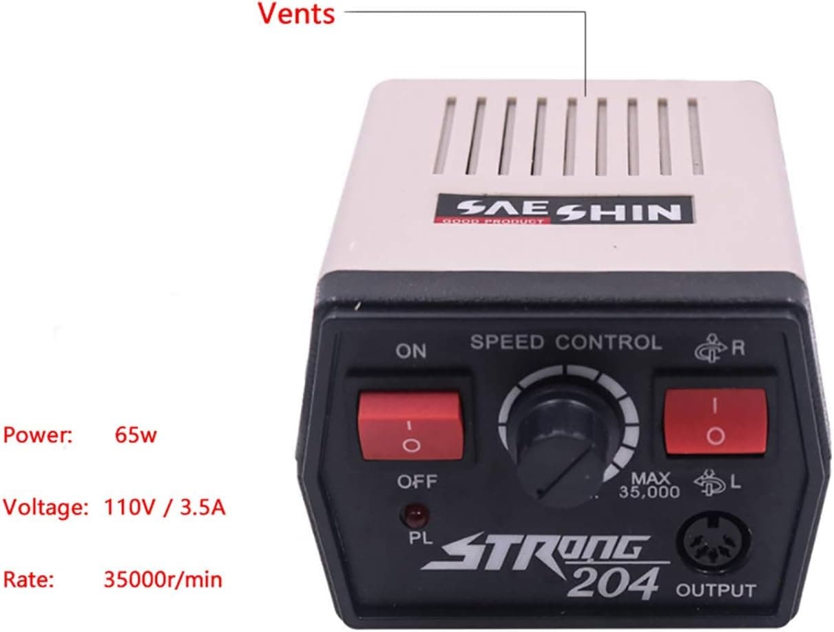Zevipe 204 Strong Polish Motor Grinding Machine for Jewelry/Nail/Dentist Polish 35000r/min 110V 2.35mm