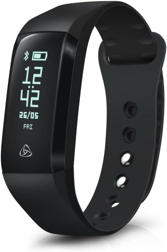 August Fitness Trackers 30Days Working Time - Smart Activity Tracker App Enabled Smart Health Wristband with OLED Display Support Heart Rate IP67 Waterproof