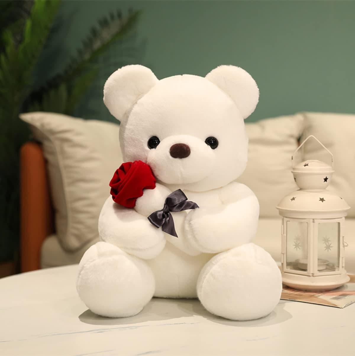 SHAFISH Cute Plush Teddy Bear Stuffed Animal Teddy Bear Plush Doll Toy Valentines Day Gift, Party Decoration(White,23cm/9in)