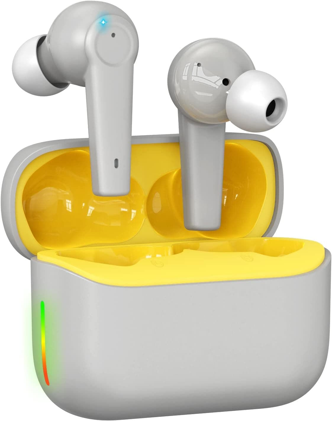 Kingstar Wireless Earbuds for Android,Bluetooth 5.2 Earbuds with Microphone Active Noise canceling Ear Buds Touch Control LED Display Blue Tooth Headphone HiFi Stereo for iPhone USB-C Charging