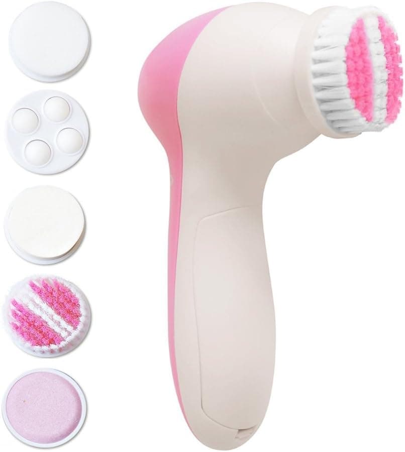 Facial Brush Electric 5 in 1 Face Cleaner - Spa Brush for The Body Cleaning Massage Skin Machine by DELIAWINTERFEL