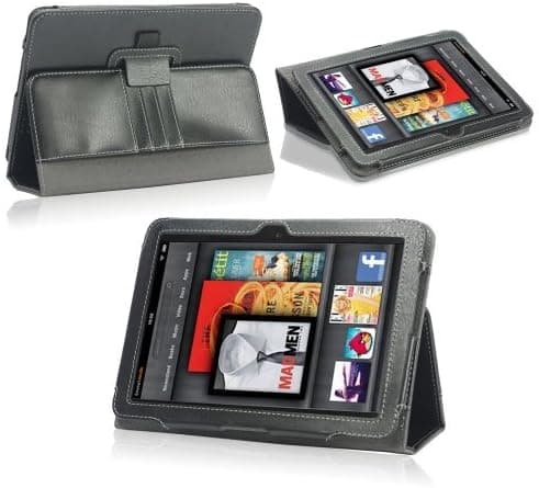 Poetic HardBack Protective Case for Amazon Kindle Fire HD 7 (2012 Old Model) Tablet Black (Automatically Wakes and Sleep feature)(Intergrated HandStrap)(Has Open Slot for Charger Port)