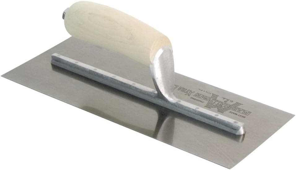 MARSHALLTOWN The Premier Line MXS24 24-Inch by 4-Inch Finishing Trowel with Curved Wood Handle