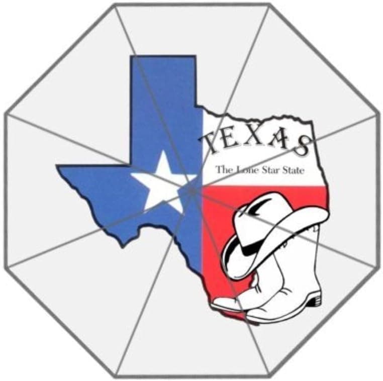 EnnE Umbrella Texas State Flag Umbrella Foldable Compact Travel Umbrella Rain Umbrellas 8 Ribs UV Protection