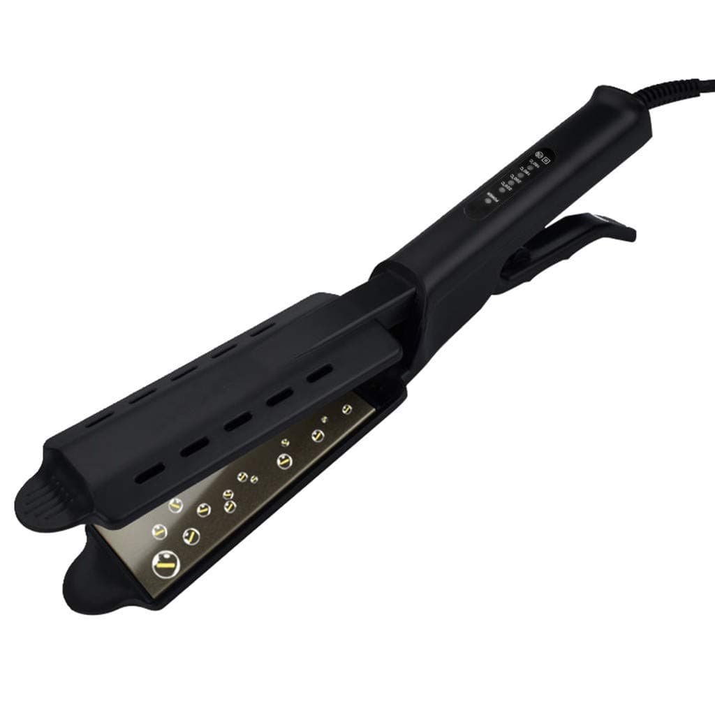 Salon Professional Hair Straightener Ceramic Tourmaline Ionic Flat Iron Four-Gear Adjustable Temp Scissor Handle Design