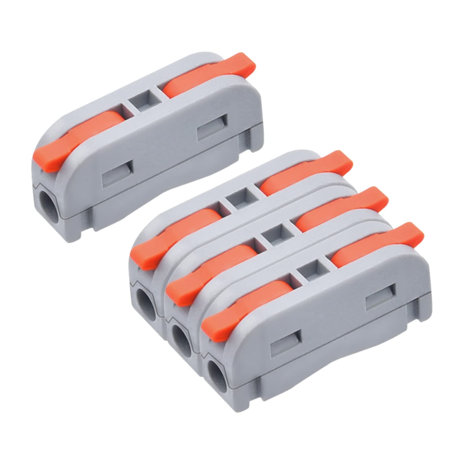 XALXMAW 50Pcs Lever Wire Connectors, Compact Splice Quick Electrical Connector for 24-12 AWG