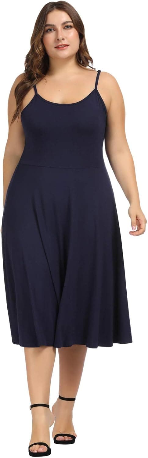 Hanna Nikole Women's Plus Size Soft Nightgowns Full Slip Night Dress Sleepwear Loungewear