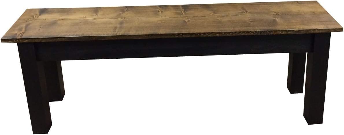 Dark Walnut and Black Bench (48)