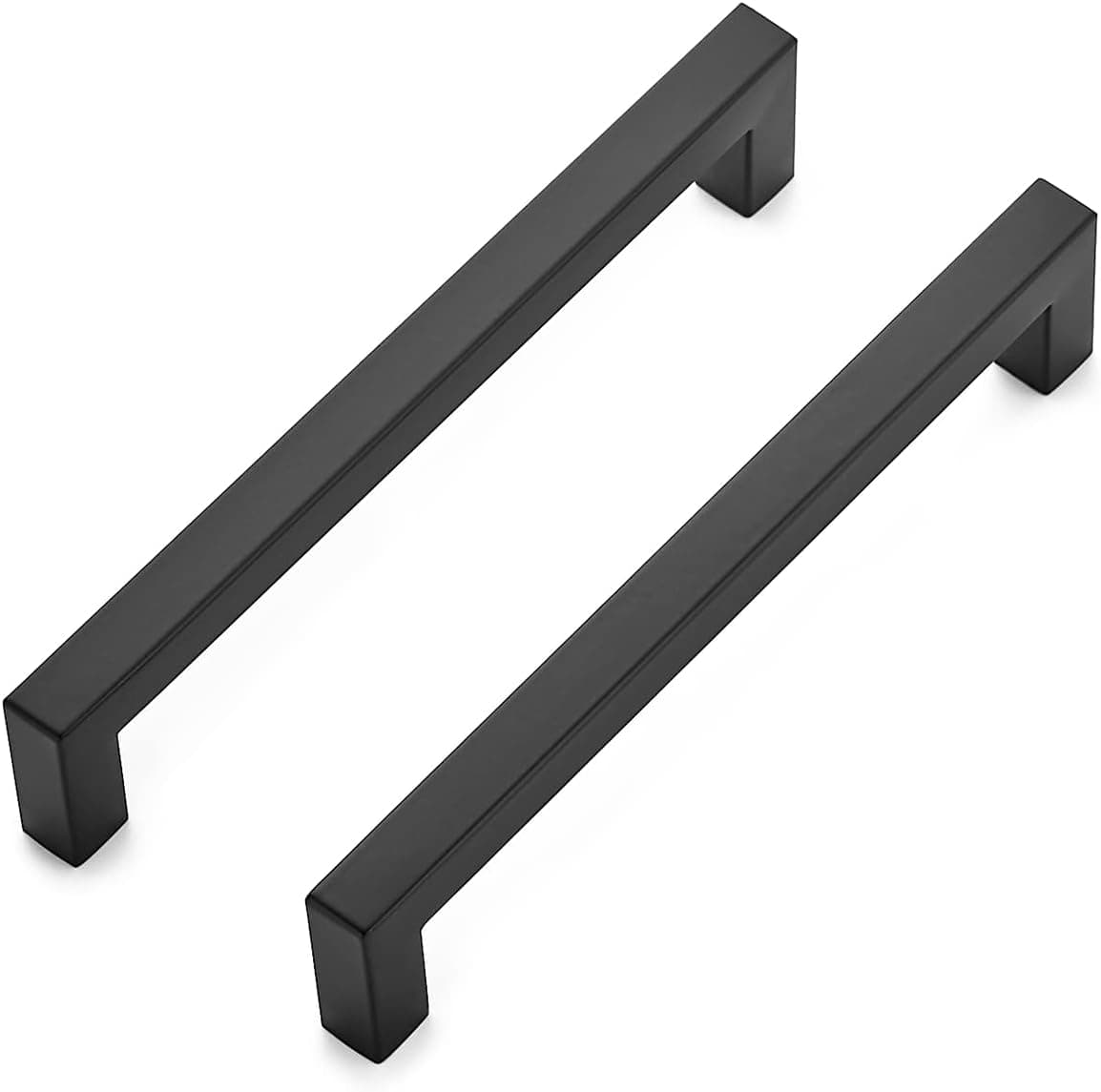 Ravinte 10 Pack 6-1/4 Inch Kitchen Square Cabinet Handles Matte Black Cabinet Pulls Black Drawer Pulls Kitchen Cabinet Hardware Kitchen Handles