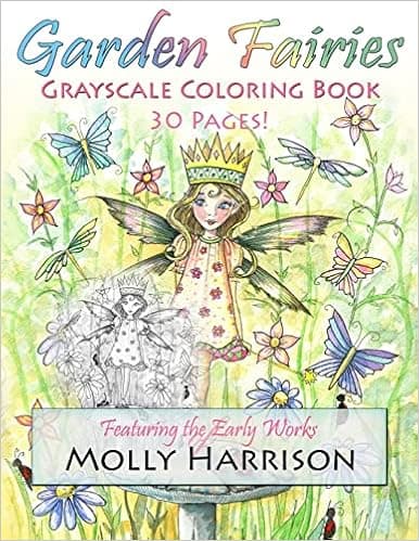Garden Fairies Grayscale Coloring Book: Featuring the Early Works of Molly Harrison