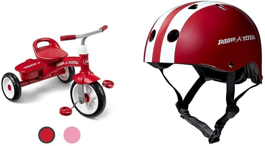 Radio Flyer Red Rider Trike (Amazon Exclusive) & Helmet