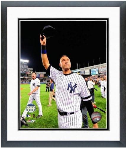 Derek Jeter New York Yankee Stadium Final Game Photo (Size: 12.5" x 15.5") Framed