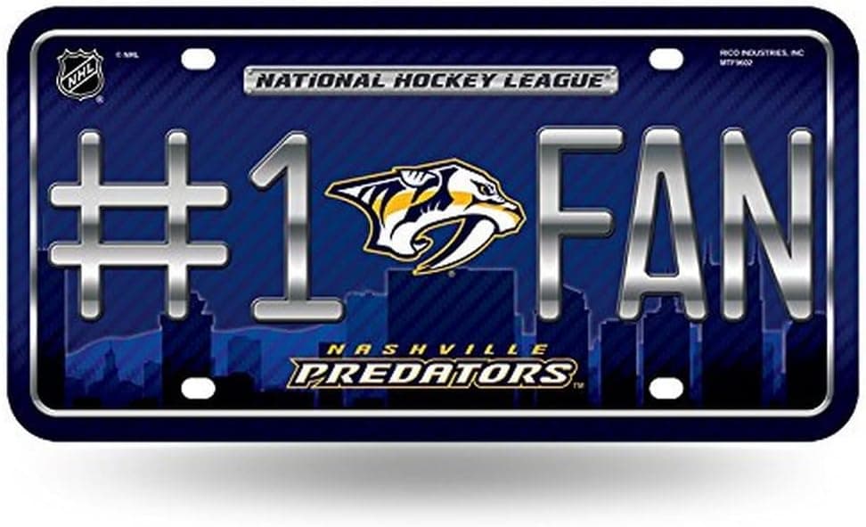 NHL #1 Fan Metal License Plate Tag